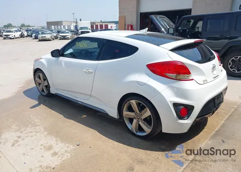 2014 Hyundai Veloster Turbo W/Black z USA, uszkodzony, nr VIN KMHTC6AE2EU184550